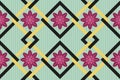 Colorful geometric ethnic pattern seamless design for wallpaper, background, fabric, curtain, carpet, clothing, batik, wrapping. Royalty Free Stock Photo