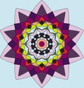 Colorful geometric flower