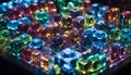 Colorful Geometric Light Display Royalty Free Stock Photo