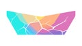 Colorful Geometric Low Poly Banner Shape, vector design Generative AI Royalty Free Stock Photo