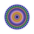 Colorful Geometric Mandala Vector: Vibrant Circular Mosaic Pattern with Diamond Shapes Royalty Free Stock Photo