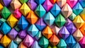 Colorful geometric origami paper diamonds pattern, abstract background. Royalty Free Stock Photo