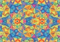 Colorful geometric pattern composed of interlocking polygons Royalty Free Stock Photo