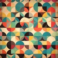 colorful geometric pattern with a retro feel five generative AI