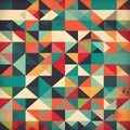 colorful geometric pattern with a retro feel three generative AI