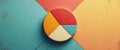 Colorful geometric pie chart on a vibrant background Royalty Free Stock Photo