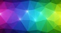 Colorful Geometric Polygon Background with Vibrant Spectrum and Subtle Light Effects Royalty Free Stock Photo