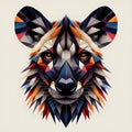 Colorful geometric representation of hyenas face