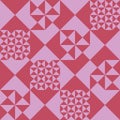 Colorful geometric seamless pattern print background design.