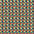 Colorful geometric shape mosaic pattern