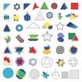 Colorful Geometric Shapes Collection Royalty Free Stock Photo