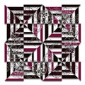 colorful geometric silk scarf design