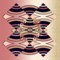 colorful geometric silk scarf design