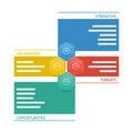 Colorful geometric swot business diagram chart