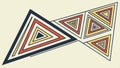 Colorful geometric triangle pattern, abstract design element vector design Generative AI Royalty Free Stock Photo