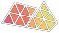 Colorful geometric triangle pattern, abstract modern design element vector design Generative AI Royalty Free Stock Photo