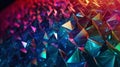 Colorful geometric triangles in an abstract background. Generative ai