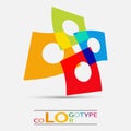 Colorful geometric vector business icon,logo, sign, symbol Royalty Free Stock Photo