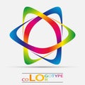 Colorful geometric vector business icon,logo, sign, symbol Royalty Free Stock Photo