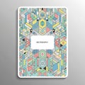Colorful geometric vector design featuring an array of interlocking shapes Royalty Free Stock Photo