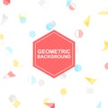 Colorful geometric vector, white background for your design and artwork