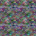 Colorful geometrical diagonal square tile mosaic pattern background - vector design Royalty Free Stock Photo