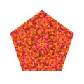 Colorful geometrical isolated tiled mosaic pentagon shape