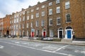 Colorful georgian doors in Dublin, Ireland. Historic doors in different colors painted as protest against English King Royalty Free Stock Photo