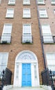 Colorful Georgian doors in Dublin (sky bule) Royalty Free Stock Photo