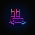 Colorful geothermal power plant icon