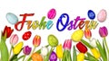 Colorful german happy easter background