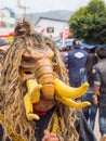 Colorful ghost mask performer in Phi Ta Khon Festival, Loei, Thailand