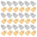 COLORFUL GHOSTS HALLOWEEN DESIGN PATTERN Royalty Free Stock Photo