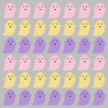 COLORFUL GHOSTS HALLOWEEN DESIGN PATTERN Royalty Free Stock Photo