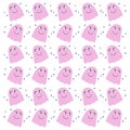 COLORFUL GHOSTS HALLOWEEN DESIGN PATTERN Royalty Free Stock Photo