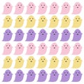 COLORFUL GHOSTS HALLOWEEN DESIGN PATTERN Royalty Free Stock Photo