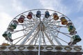 Colorful giant Ferris wheel in the amusement