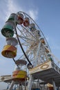 Colorful giant Ferris wheel in the amusement