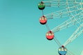 Colorful Giant ferris wheel, vintage Royalty Free Stock Photo