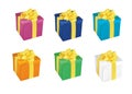 Colorful gift boxes Royalty Free Stock Photo