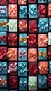 Colorful gift boxes on a dark background, close-up .