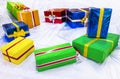 Colorful gift boxes Royalty Free Stock Photo