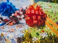 Colorful gift boxs background Royalty Free Stock Photo