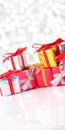 Colorful gifts close-up