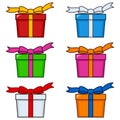 Colorful Gifts with Ribbon & Bow Set