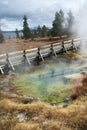 Colorful glacier in yellowstone