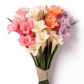 Colorful Gladiolus Bouquet: Perfect Gift Wrapped In Paper