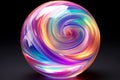 a colorful glass ball with swirls on it Royalty Free Stock Photo