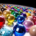 Colorful Glass Balls created with Generative AI Royalty Free Stock Photo