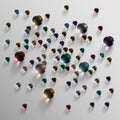 Colorful glass balls, vector Royalty Free Stock Photo